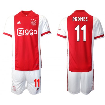Fotbalový Dres AFC Ajax Quincy Promes 11 Dětské Domácí 2020/21 Krátký Rukáv